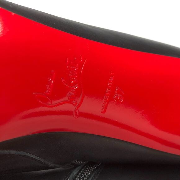 NEW Christian Louboutin Condora Botta 85 Black Knee High Pointed Toe Boots 37 - Picture 10 of 10